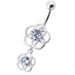 Fancy Classic Dangling Curved Navel Ring Body Jewelry - Monster Piercing