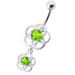 Fancy Classic Dangling Curved Navel Ring Body Jewelry - Monster Piercing