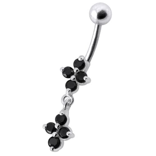 Fancy  Studded Dangling Body Jewelry Navel Ring - Monster Piercing