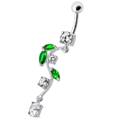 Fancy Multi Jeweled Fairy Dangling Body Jewelry Belly Ring - Monster Piercing