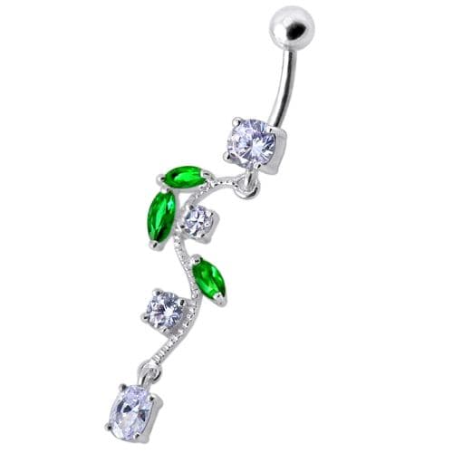 Fancy Multi Jeweled Fairy Dangling Body Jewelry Belly Ring - Monster Piercing