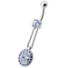 Fancy Royal Design Dangling Belly Ring - Monster Piercing