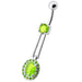 Fancy Royal Design Dangling Belly Ring - Monster Piercing