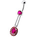 Fancy Royal Design Dangling Belly Ring - Monster Piercing