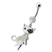 Dancing Cat Dangling Belly Ring - Monster Piercing