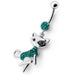 Dancing Cat Dangling Belly Ring - Monster Piercing