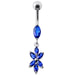 Fancy Flower Dangling Navel Ring Body Jewelry - Monster Piercing