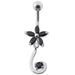 Fancy Jeweled Star Tail Dangling Belly Ring - Monster Piercing