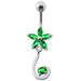 Fancy Jeweled Star Tail Dangling Belly Ring - Monster Piercing