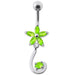 Fancy Jeweled Star Tail Dangling Belly Ring - Monster Piercing