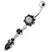 Fancy Flower Dangling Banana Belly Ring - Monster Piercing