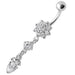 Fancy Flower Dangling Banana Belly Ring - Monster Piercing