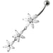 Fancy  Multi Star Dangling SS Bar Navel Ring - Monster Piercing