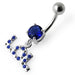 Fancy Stone Jeweled LOL Dangling Belly Ring - Monster Piercing