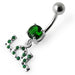 Fancy Stone Jeweled LOL Dangling Belly Ring - Monster Piercing