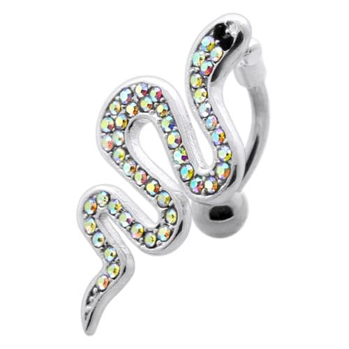 Multi Jeweled Snake Dangling Belly Banana - Monster Piercing