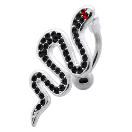 Multi Jeweled Snake Dangling Belly Banana - Monster Piercing