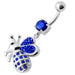 Fancy Jeweled Honey Bee Dangling Belly Ring - Monster Piercing