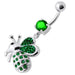 Fancy Jeweled Honey Bee Dangling Belly Ring - Monster Piercing