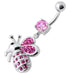 Fancy Jeweled Honey Bee Dangling Belly Ring - Monster Piercing