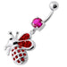 Fancy Jeweled Honey Bee Dangling Belly Ring - Monster Piercing