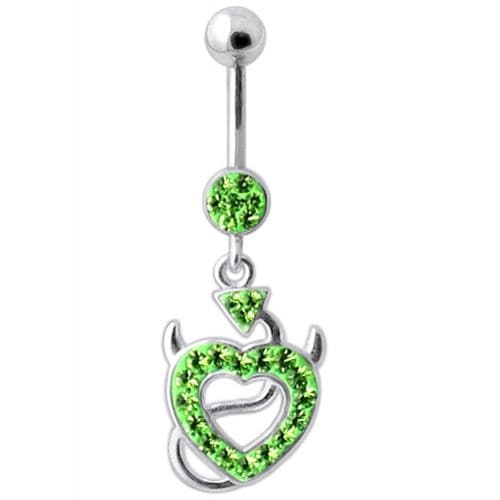 Devil Heart Dangling Belly Banana - Monster Piercing