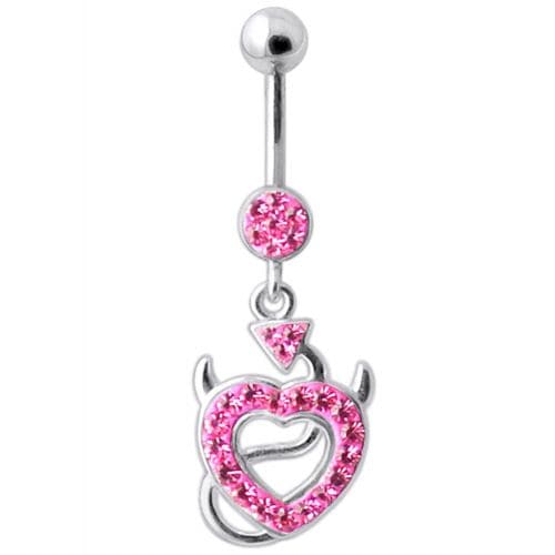 Devil Heart Dangling Belly Banana - Monster Piercing