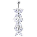 Top Quality Stone Fancy Jeweled Dangling Belly Ring - Monster Piercing