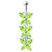 Top Quality Stone Fancy Jeweled Dangling Belly Ring - Monster Piercing