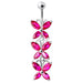 Top Quality Stone Fancy Jeweled Dangling Belly Ring - Monster Piercing