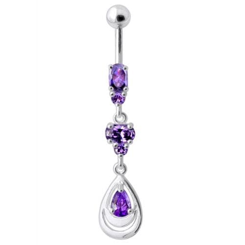 Fancy Jeweled Navel Belly Button Ring - Monster Piercing