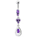 Fancy Jeweled Navel Belly Button Ring - Monster Piercing