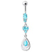 Fancy Jeweled Navel Belly Button Ring - Monster Piercing