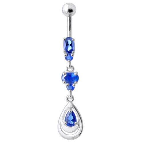 Fancy Jeweled Navel Belly Button Ring - Monster Piercing