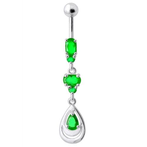 Fancy Jeweled Navel Belly Button Ring - Monster Piercing