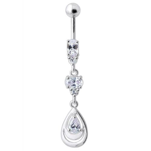 Fancy Jeweled Navel Belly Button Ring - Monster Piercing