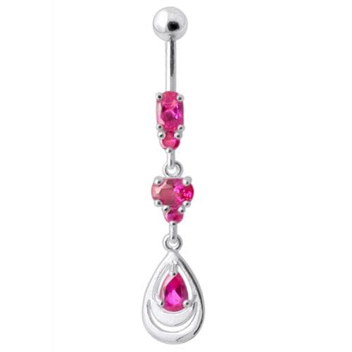 Fancy Jeweled Navel Belly Button Ring - Monster Piercing