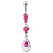 Fancy Jeweled Navel Belly Button Ring - Monster Piercing