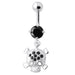 Jeweled Skull Navel Belly Ring - Monster Piercing