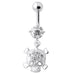 Jeweled Skull Navel Belly Ring - Monster Piercing