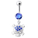 Jeweled Skull Navel Belly Ring - Monster Piercing