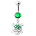 Jeweled Skull Navel Belly Ring - Monster Piercing