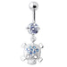 Jeweled Skull Navel Belly Ring - Monster Piercing