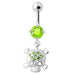 Jeweled Skull Navel Belly Ring - Monster Piercing