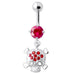 Jeweled Skull Navel Belly Ring - Monster Piercing