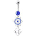 Ship Helm with Anchor Navel Belly Ring - Monster Piercing