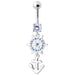 Ship Helm with Anchor Navel Belly Ring - Monster Piercing