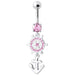 Ship Helm with Anchor Navel Belly Ring - Monster Piercing