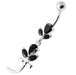 Tri Gems with tail Dangling Silver Belly Ring - Monster Piercing