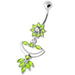 Flower Jeweled Chandelier Navel Ring - Monster Piercing